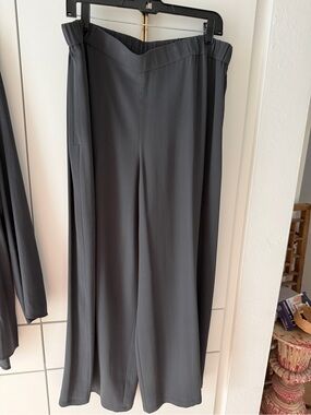 Eileen Fisher Wide Leg Ankle Pant - Gray